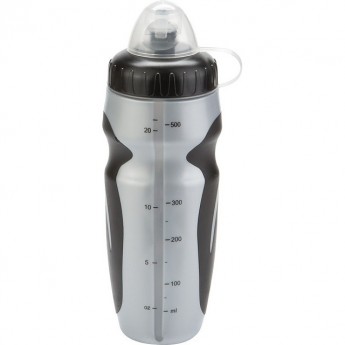 Фляга CB-15027W 600мл, чёрно-серебристая