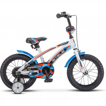 Велосипед STELS 14" Arrow V020 (LU085300) белый/синий, с рамой 8,5"