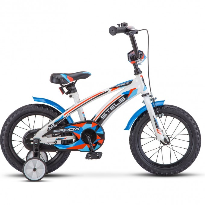 Велосипед STELS 14" Arrow V020 (LU085300) белый/синий, с рамой 8,5" 1000104938840