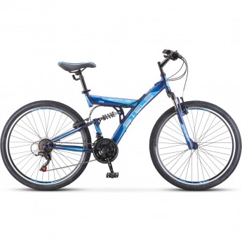 Велосипед STELS Focus 26" V 18 sp V030 темно-синий/синий (LU086305), рама 18"