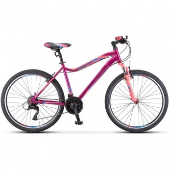 Велосипед STELS Miss-5000 V V050 фиолетовый/розовый (LU096326), рама 16"