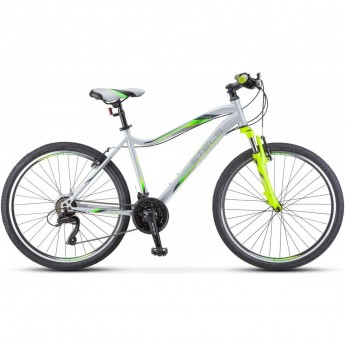 Велосипед STELS Miss-5000 V V050 серебристый/салатовый (LU096326), рама 16", 2023