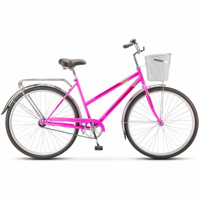 Велосипед STELS Navigator 28" 300 Lady Z010 (с корзиной) (LU085342) малиновый, 2023 JU000415052022JU0007640