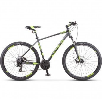 Велосипед STELS Navigator 930 D V010 антрацитовый/черный/лайм 29Ø (LU089109), рама 16,5"