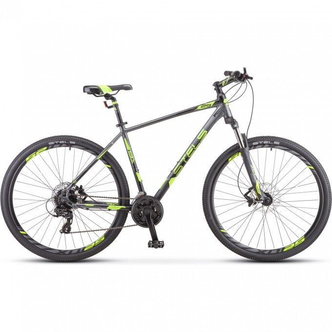 Велосипед STELS Navigator 930 D V010 антрацитовый/черный/лайм 29Ø (LU089109), рама 16,5" KUBC0066052021KU0000362